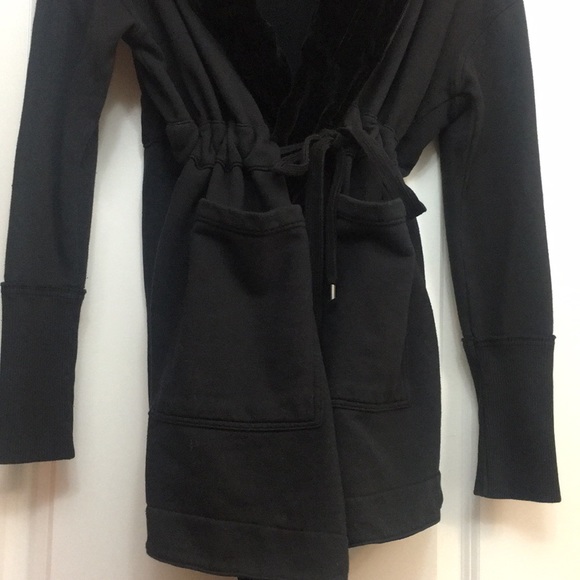 NWOT Free People | Black Velvet Detail Coat - Picture 2 of 11